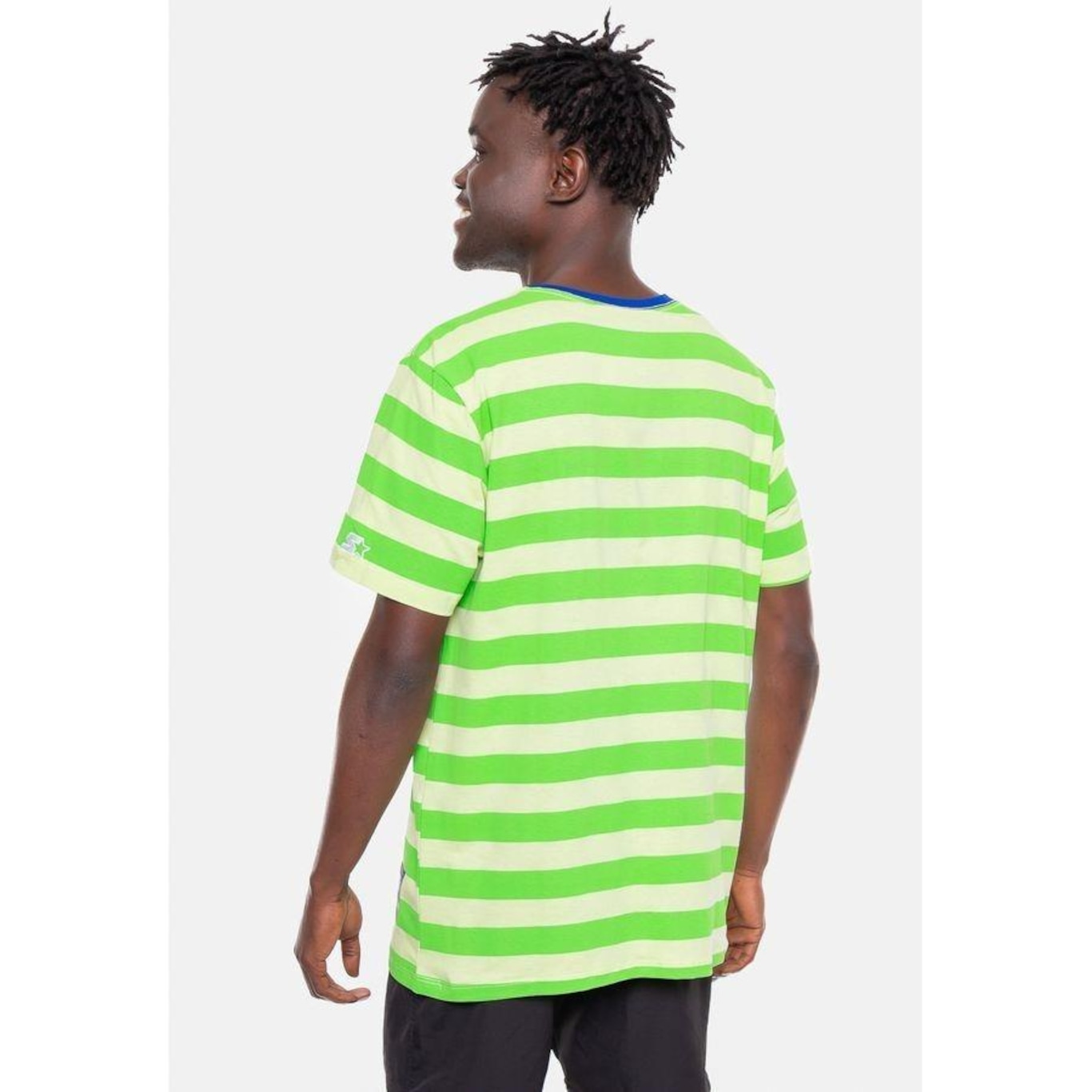 Camiseta Starter Listrada Bel-Air Verde - Masculina - Foto 4