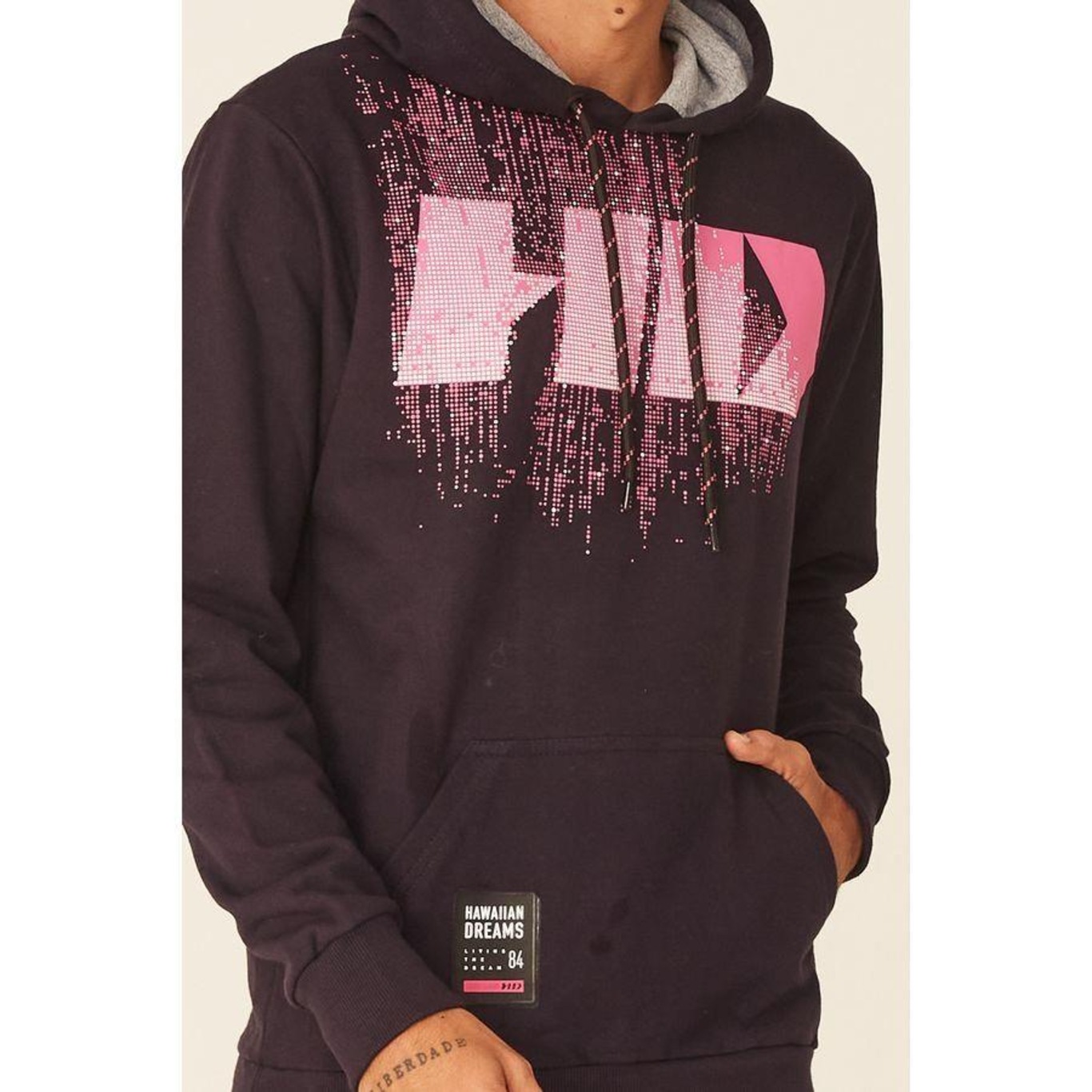 Blusão de Moletom com Capuz HD Fechado Big Logo - Masculina - Foto 2