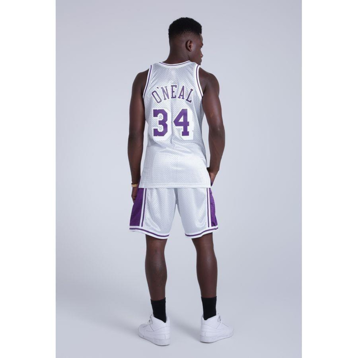 Shorts Mitchell & Ness Swingman Los Angeles Lakers - Masculino - Foto 1