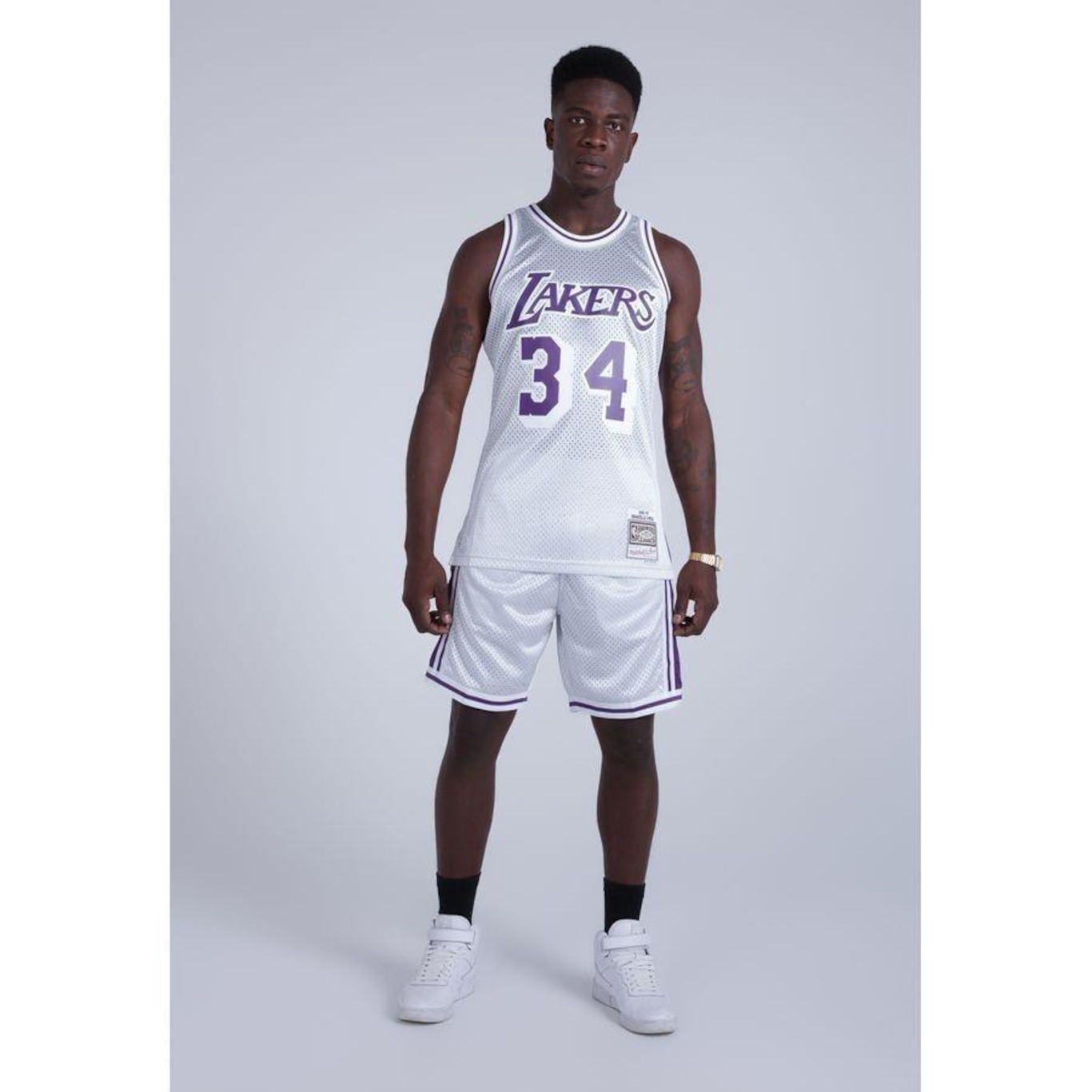 Shorts Mitchell & Ness Swingman Los Angeles Lakers - Masculino - Foto 4