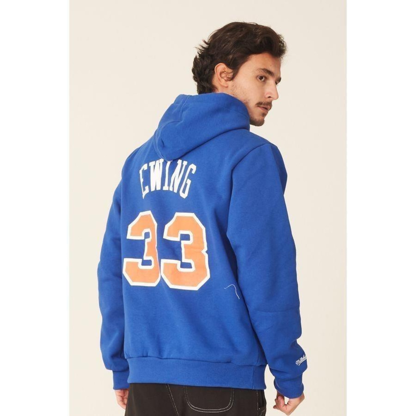 Blusão de Moletom Mitchell & Ness Fechado com Capuz New York Knicks Patrick Ewing - Masculino - Foto 4