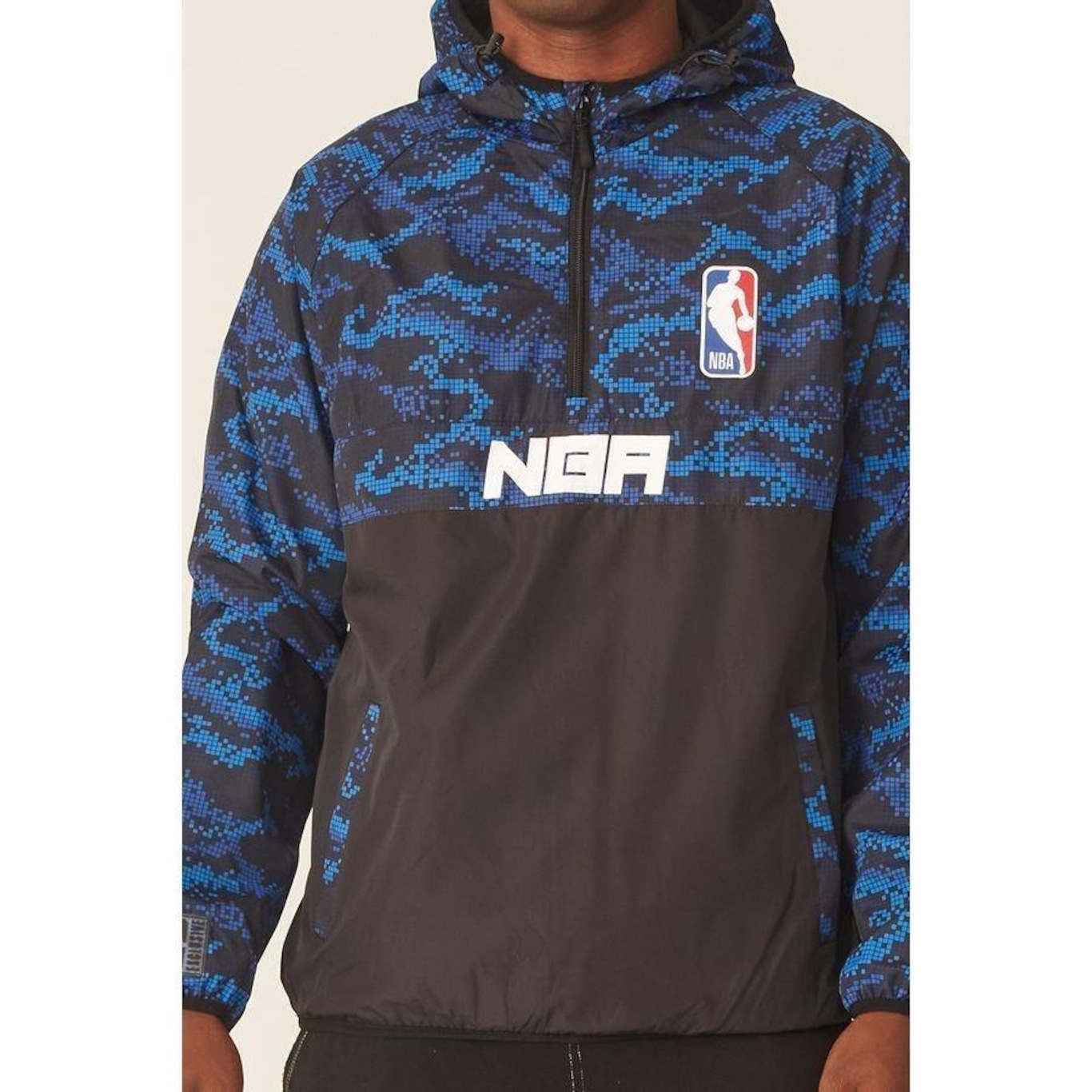 Jaqueta Corta Vento com Capuz Nba Anorak - Masculina - Foto 4