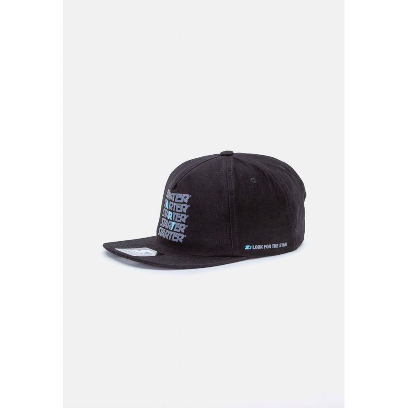 Boné Starter Aba Reta Snapback Preto - Starter - Foto 4