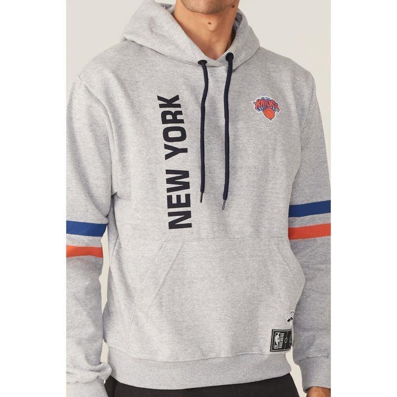 Blusão de Moletom com Capuz Nba Fechado New York Knicks - Masculino - Foto 1