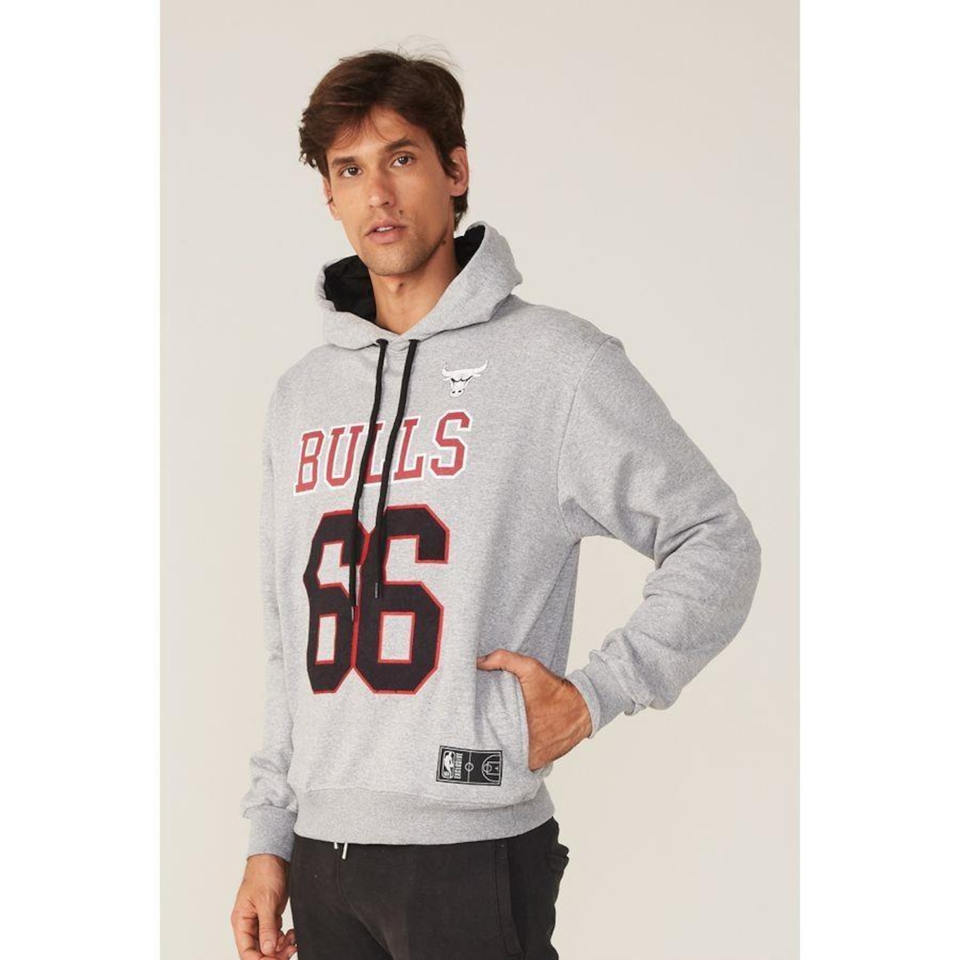 Blusão de Moletom com Capuz Nba Chicago Bulls - Masculino - Foto 1