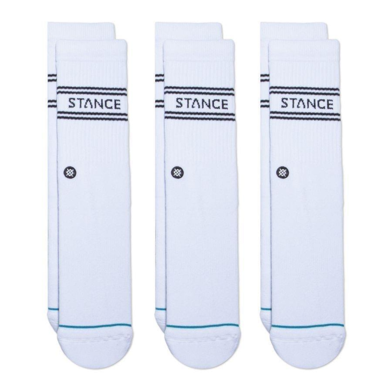 Meia Cano Alto Stance Basic 3 Pack - Unissex - Foto 1