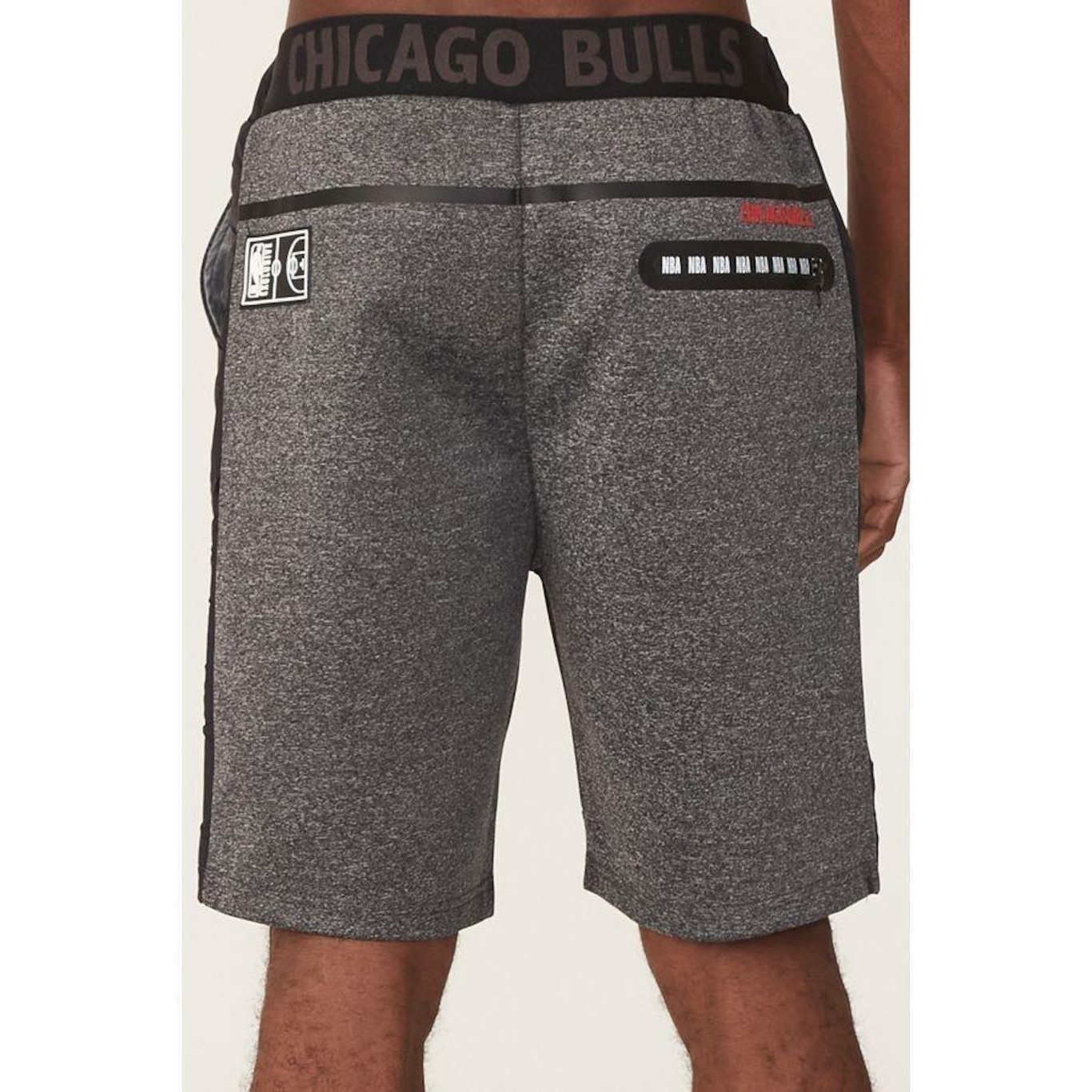 Bermuda Nba Sintética Chicago Bulls - Masculina - Foto 4