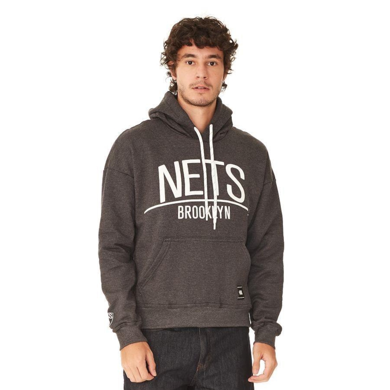 Blusão de Moletom com Capuz Nba Brooklyn Nets - Masculino - Foto 2