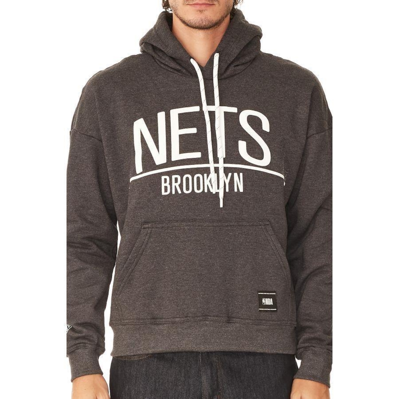 Blusão de Moletom com Capuz Nba Brooklyn Nets - Masculino - Foto 4