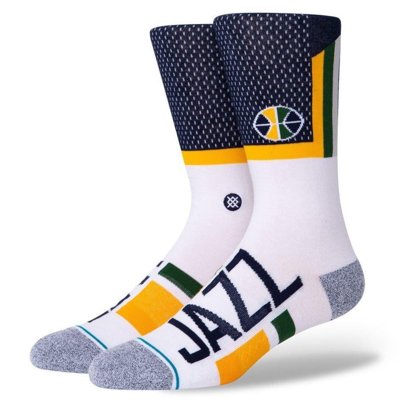 Meia Cano Alto Stance NBA Jazz Shortcut 2 - 36 a 44 - Unissex - Foto 1