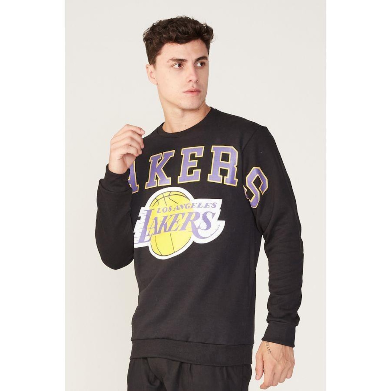 Blusão de Moletom com Capuz Nba Los Angeles Lakers - Masculino - Foto 1