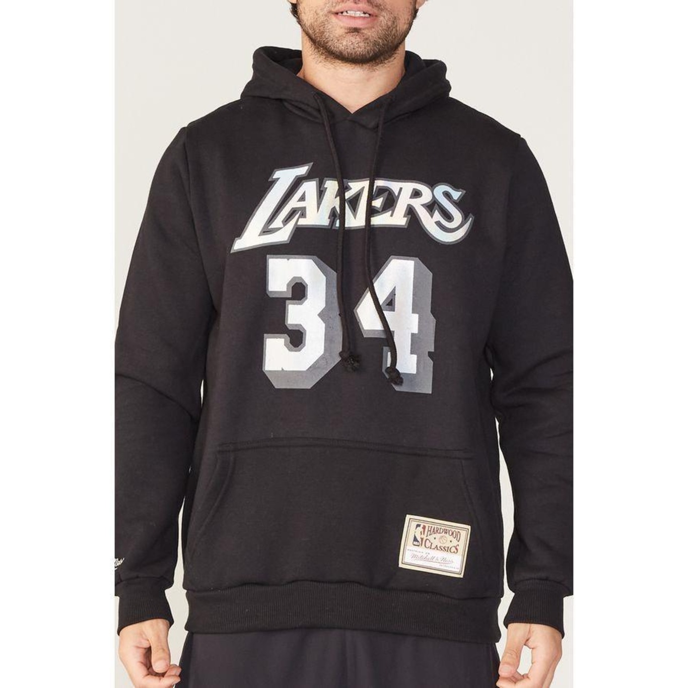 Blusão de Moletom com Capuz Mitchell & Ness Fechado com Capuz Los Angeles Lakers - Masculino - Foto 4