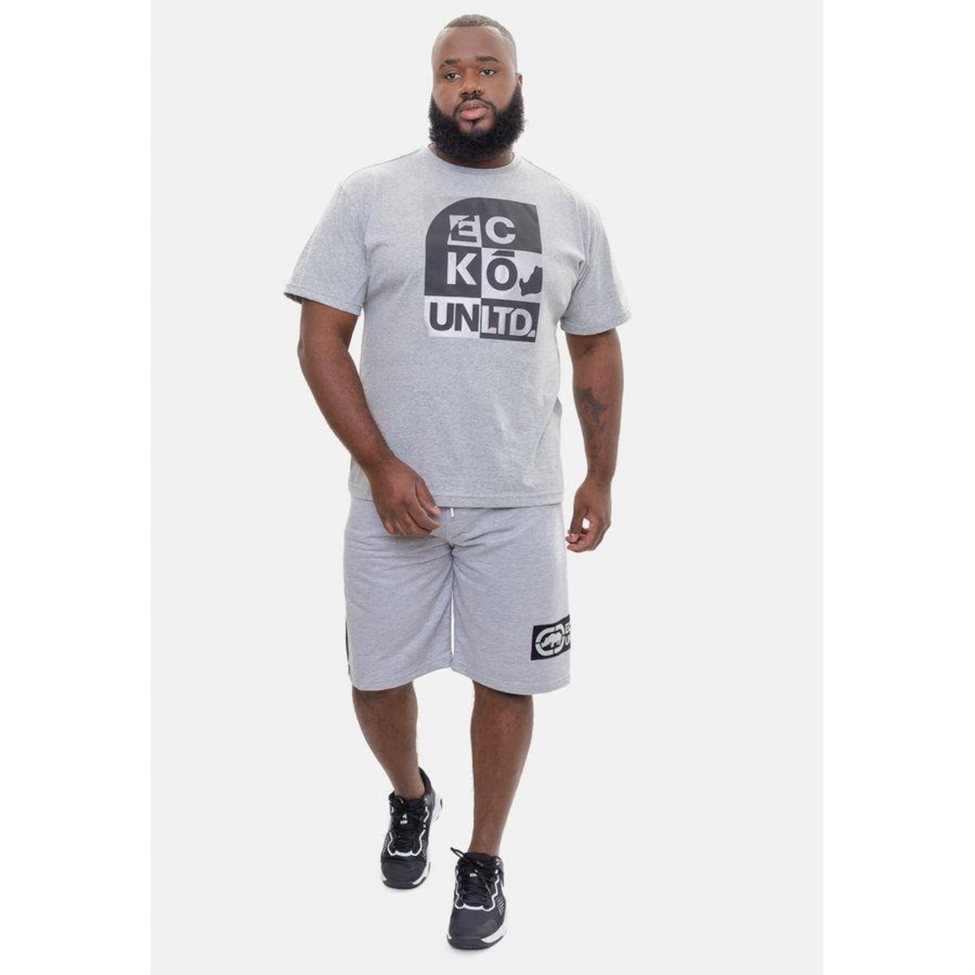 Bermuda Ecko Moletom Plus Size Zig - Masculina - Foto 4