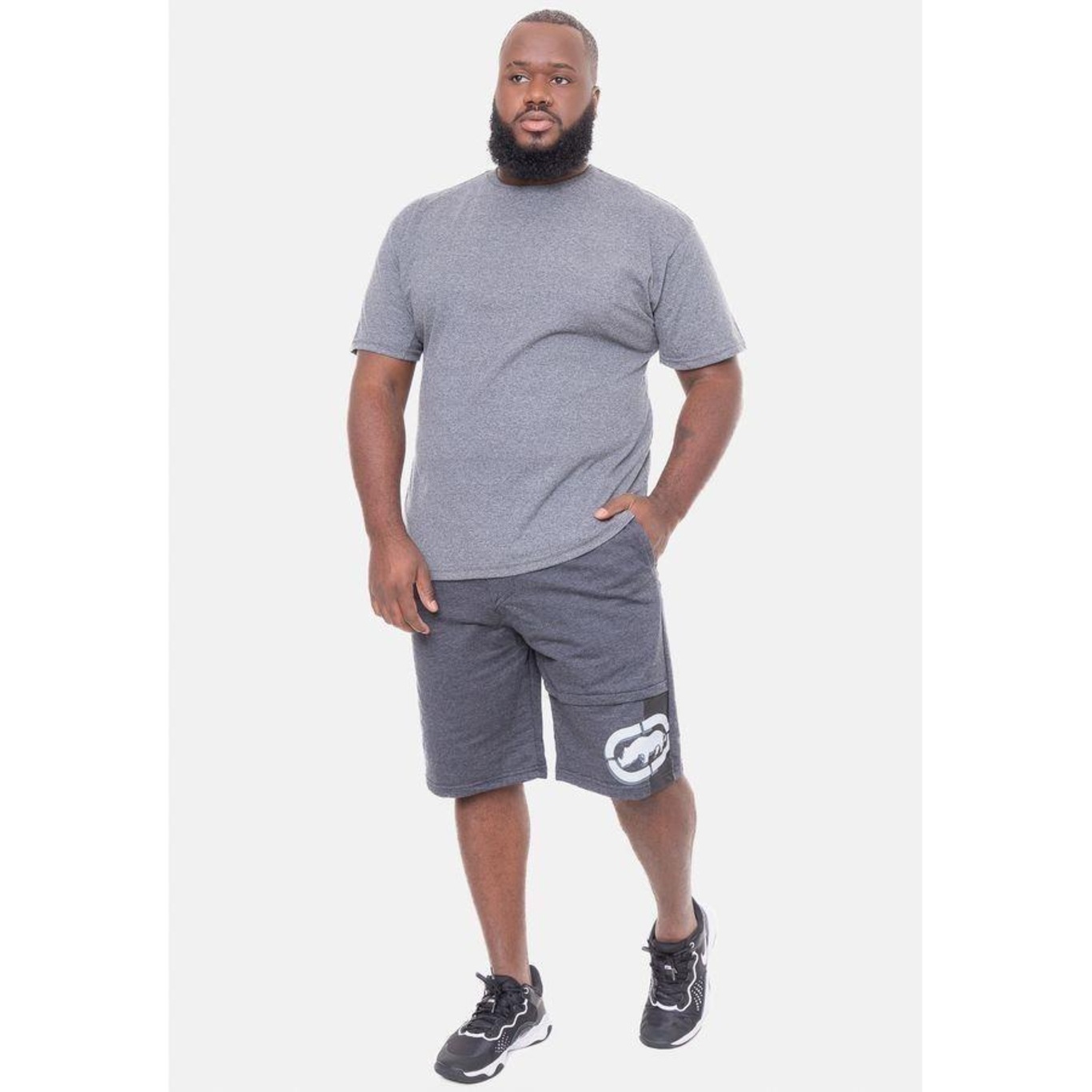 Bermuda Ecko Moletom Plus Size Odi - Masculina - Foto 4