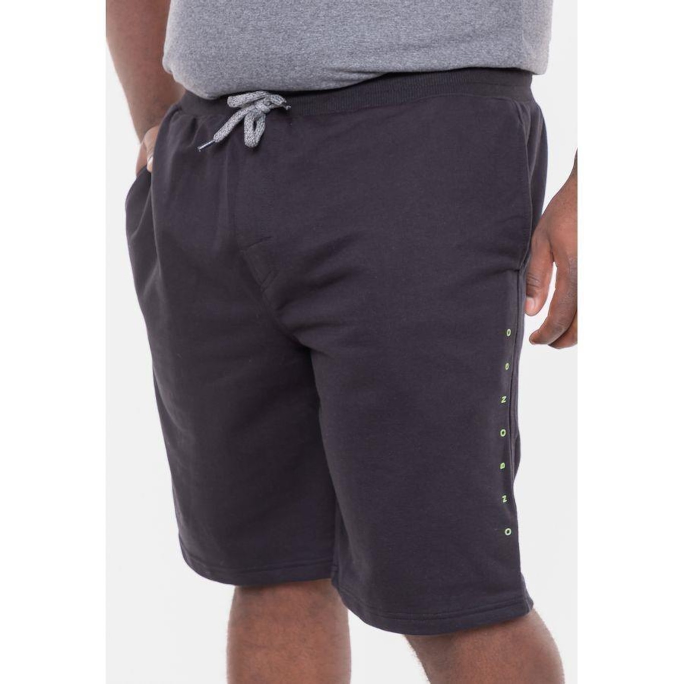 Bermuda Onbongo Moletom Plus Size Lion - Masculina - Foto 1