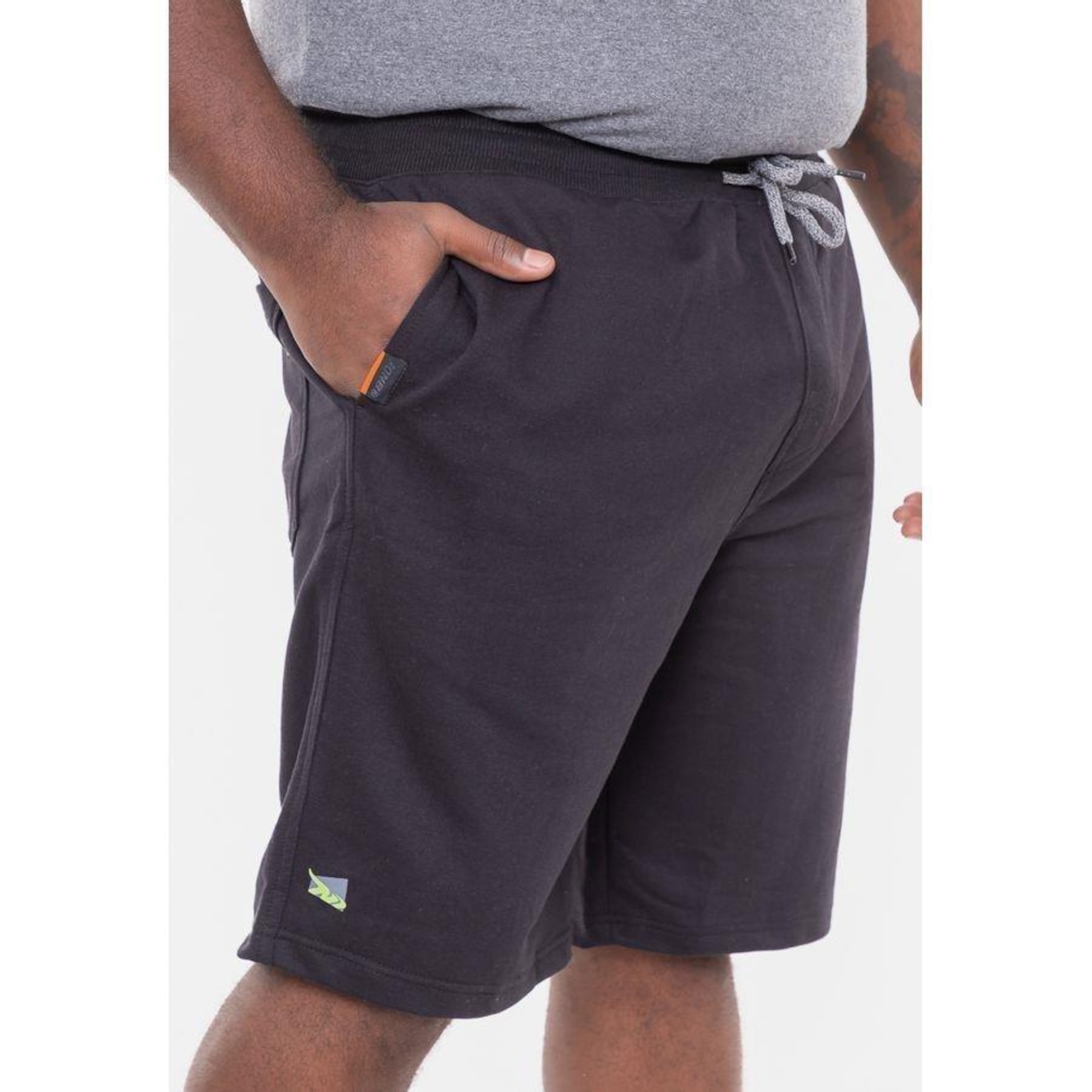 Bermuda Onbongo Moletom Plus Size Lion - Masculina - Foto 2