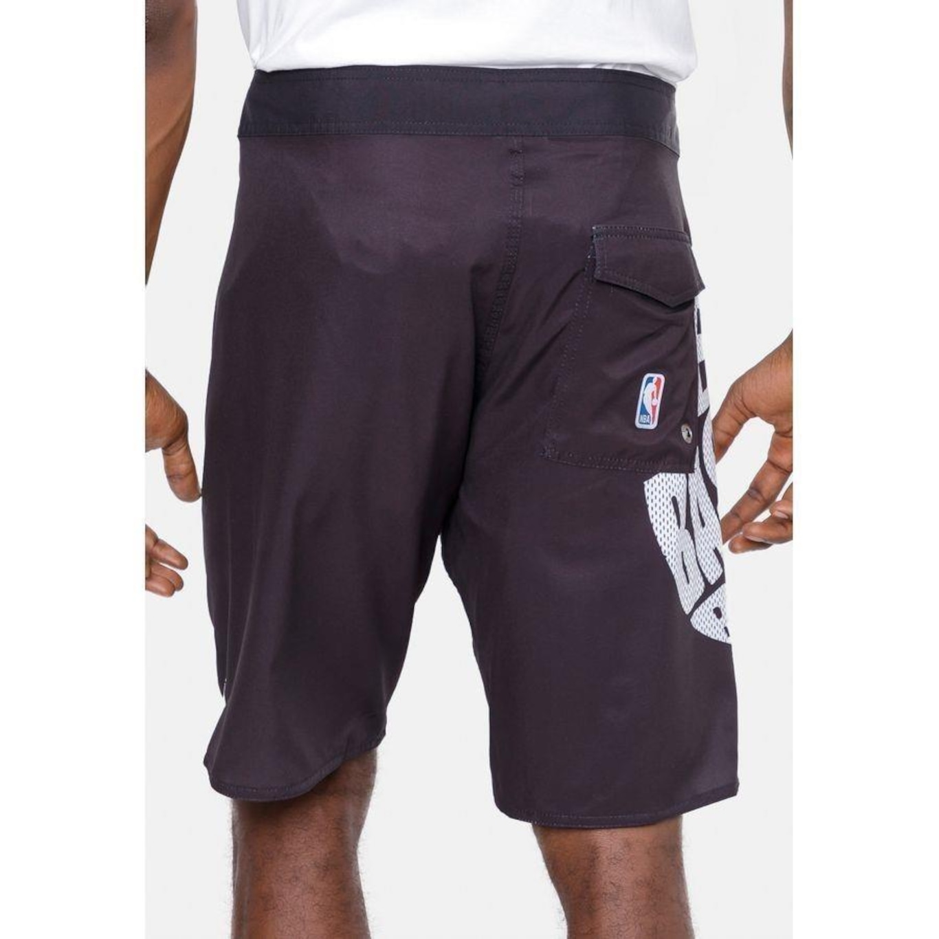 Bermuda Boardshort Nba Basketball Brooklyn Nets - Masculina - Foto 3