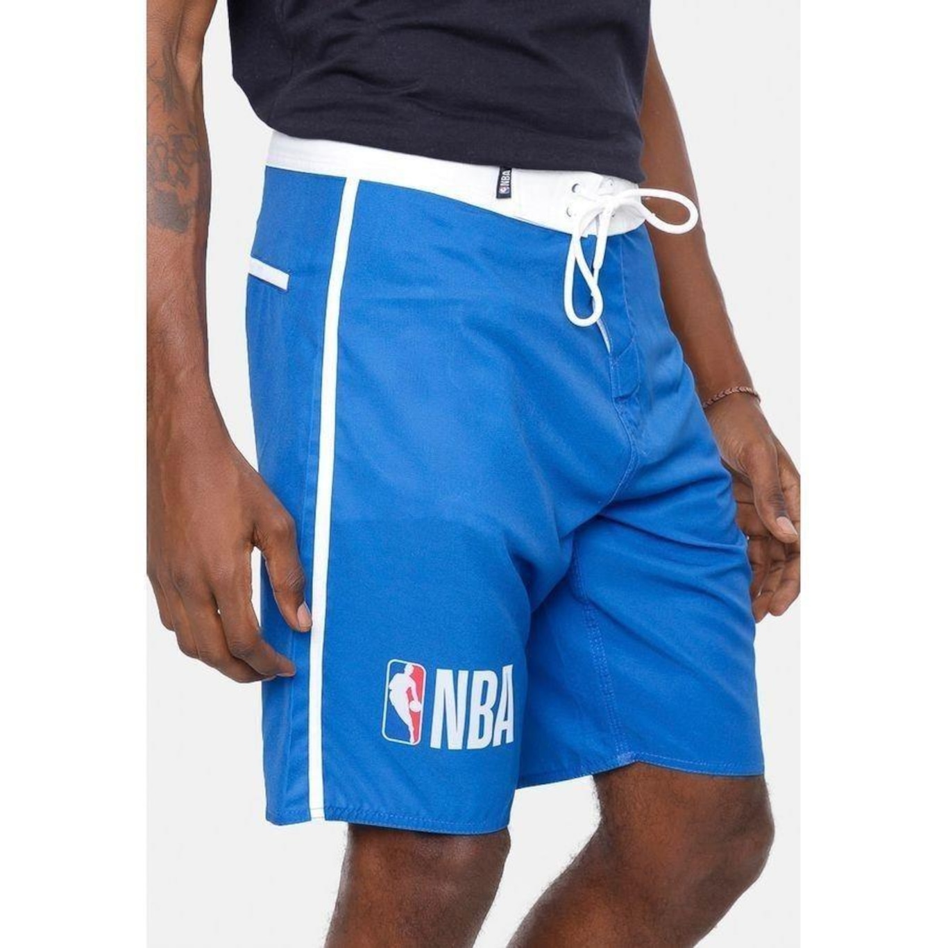 Bermuda Boardshort Nba Logo Team Royal - Masculina - Foto 2