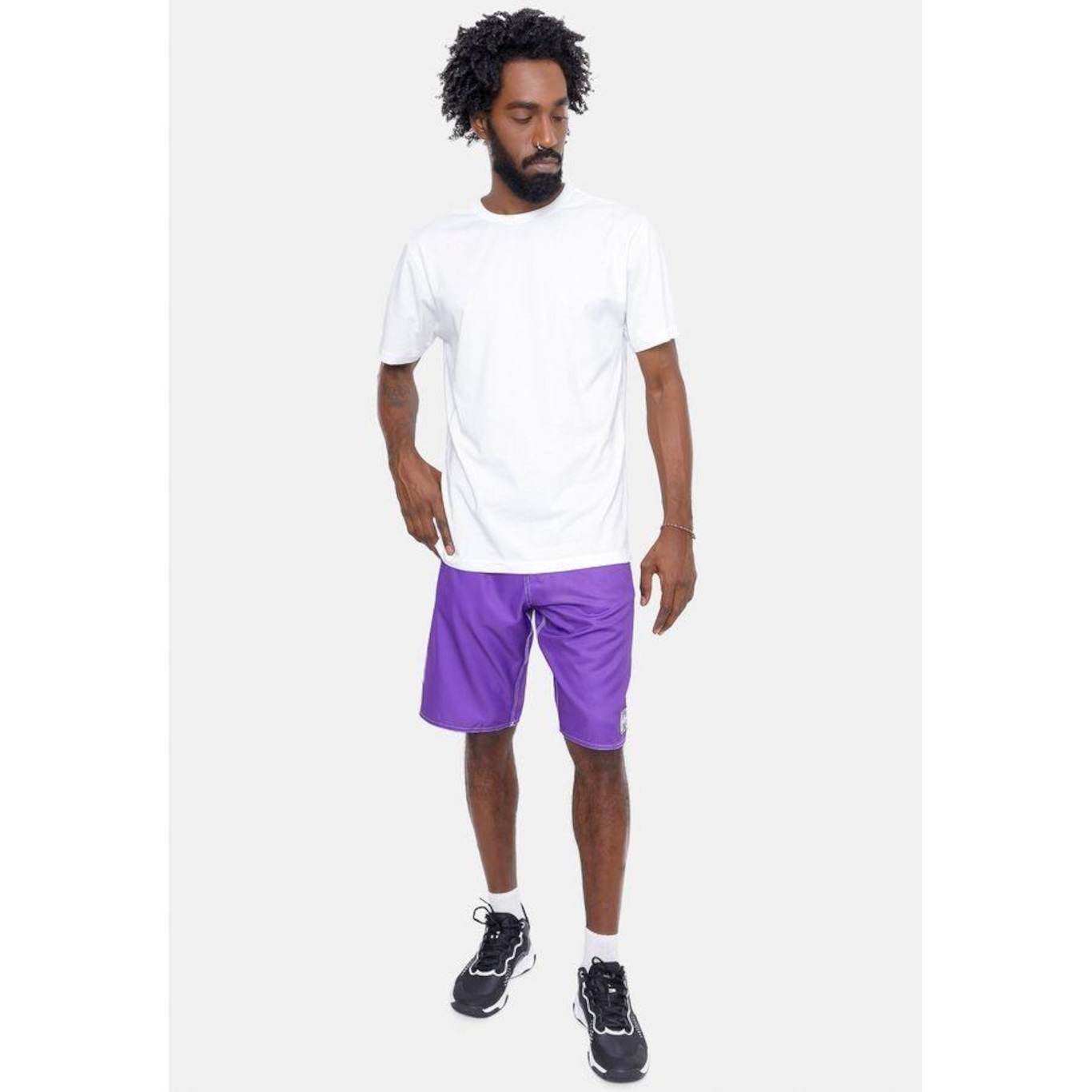 Bermuda Boardshort Nba Blur Logo Los Angeles Lakers - Masculina - Foto 1