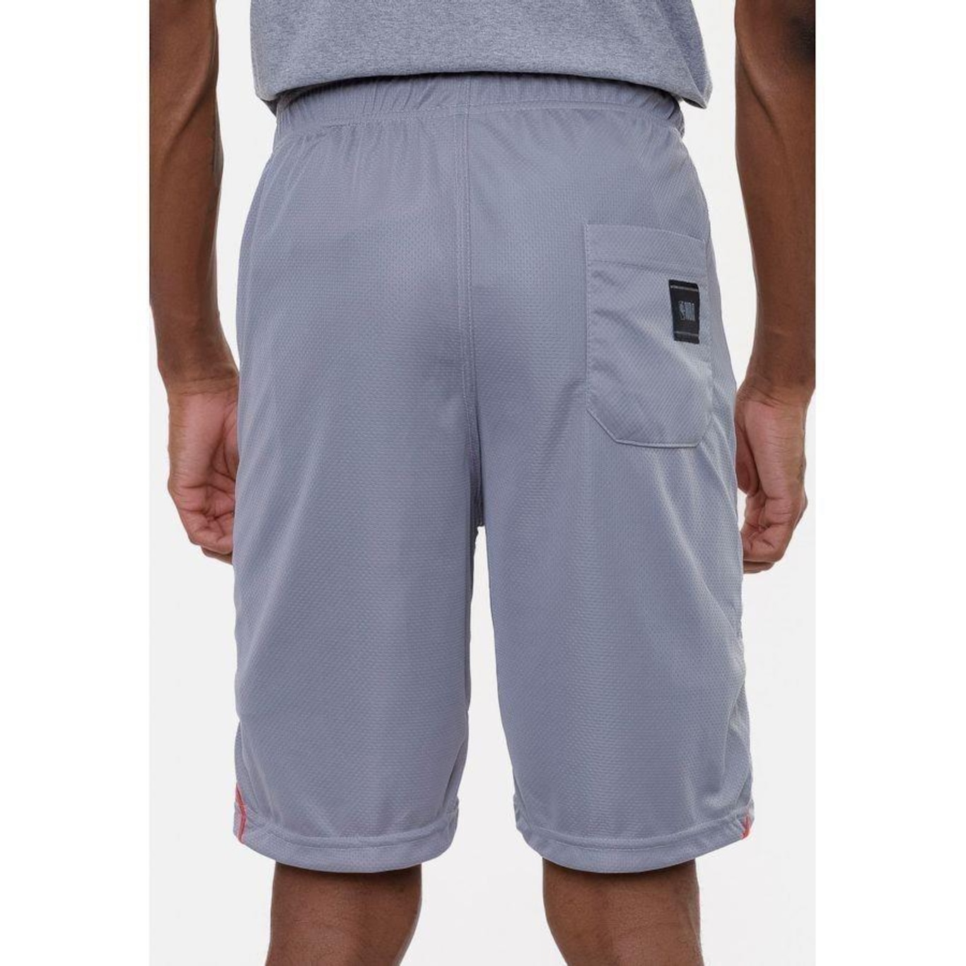 Bermuda Nba Sintética Silver Logo - Masculina - Foto 1