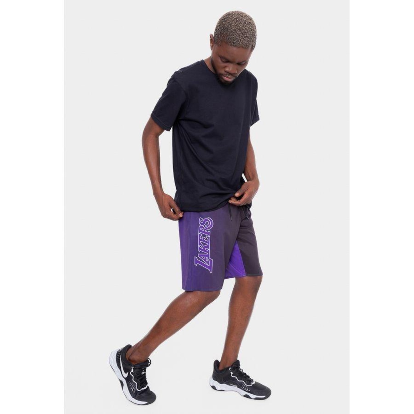 Bermuda Boardshort Nba Gradient Los Angelels Lakers - Masculina - Foto 4