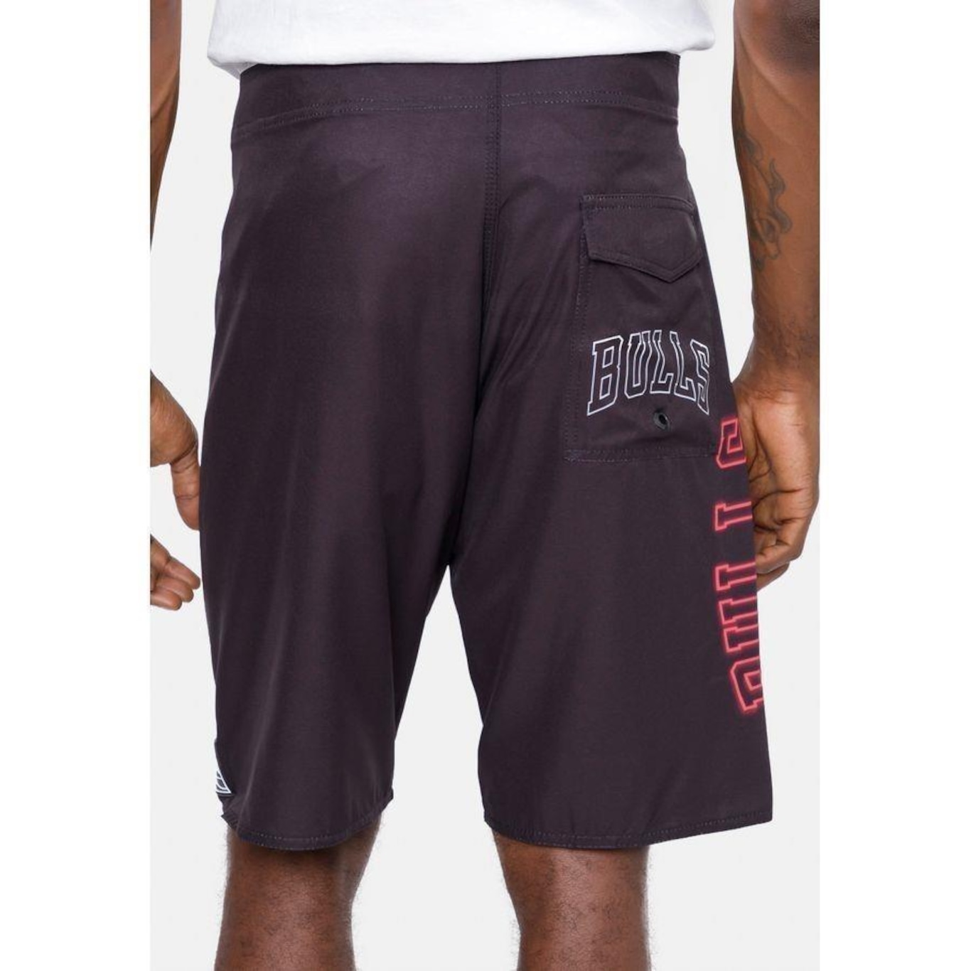 Bermuda Boardshort Nba Blur Logo Chicago Bulls - Masculina - Foto 3