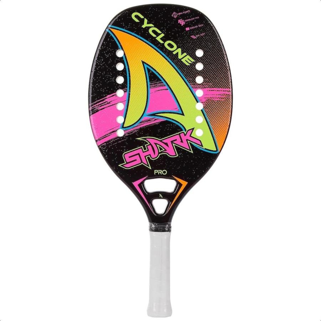 Raquete de Beach Tennis Shark Profissional Cyclone Pro - Adulto - Foto 1