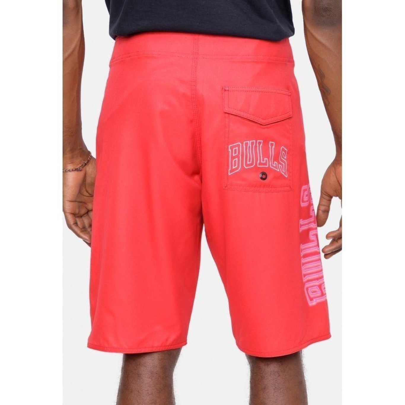 Bermuda Boardshort Nba Blur Logo Chicago Bulls - Masculina - Foto 2