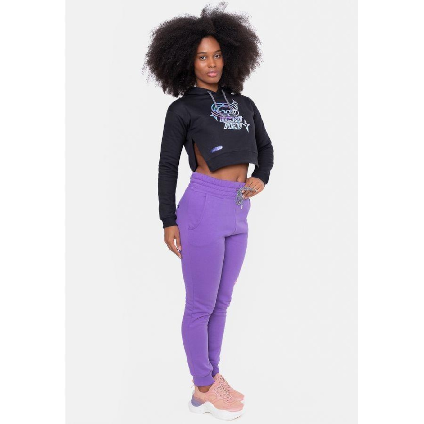 Blusão de Moletom com Capuz Ecko Cropped Chin - Feminino - Foto 3