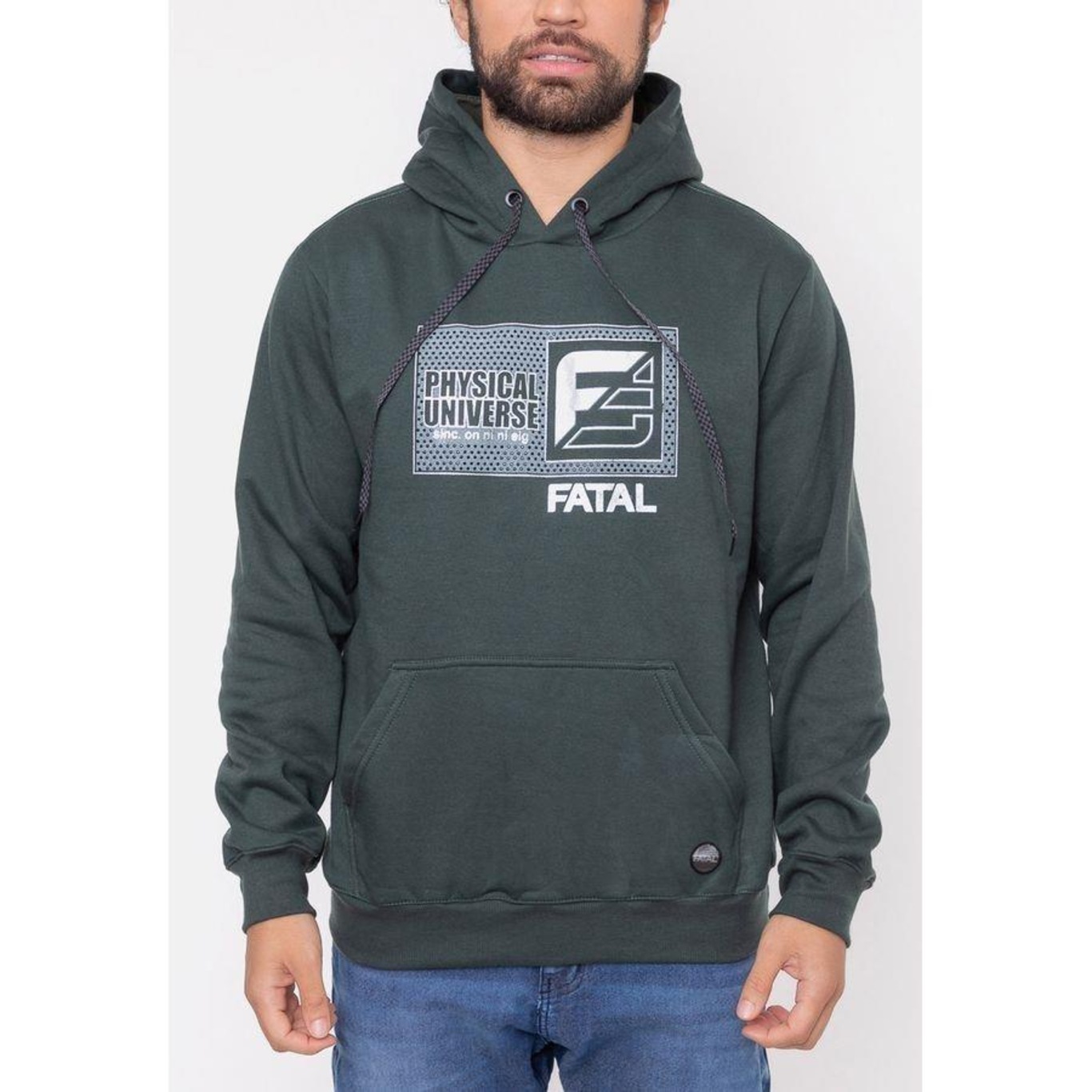 Blusão de Moletom com Capuz Fatal Piston Militar - Masculina - Foto 3