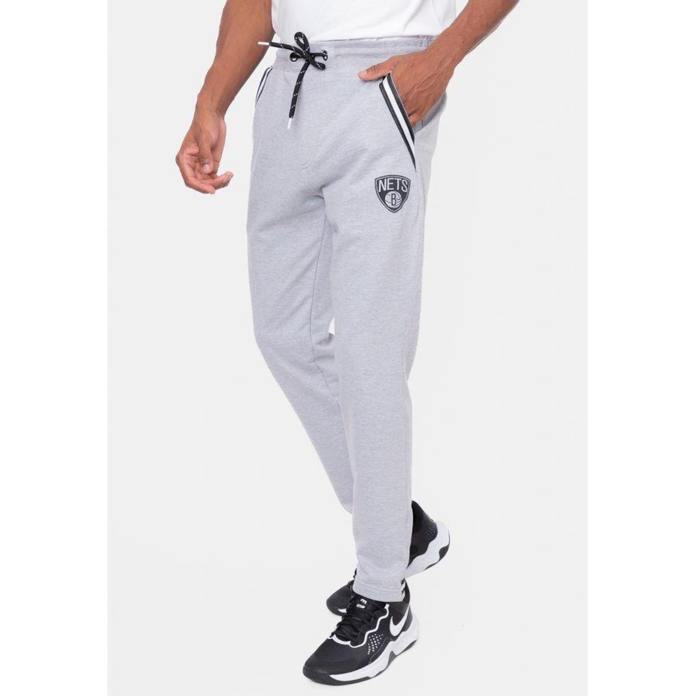 Calça de Moletom Nba Brooklyn Nets - Masculina - Foto 4