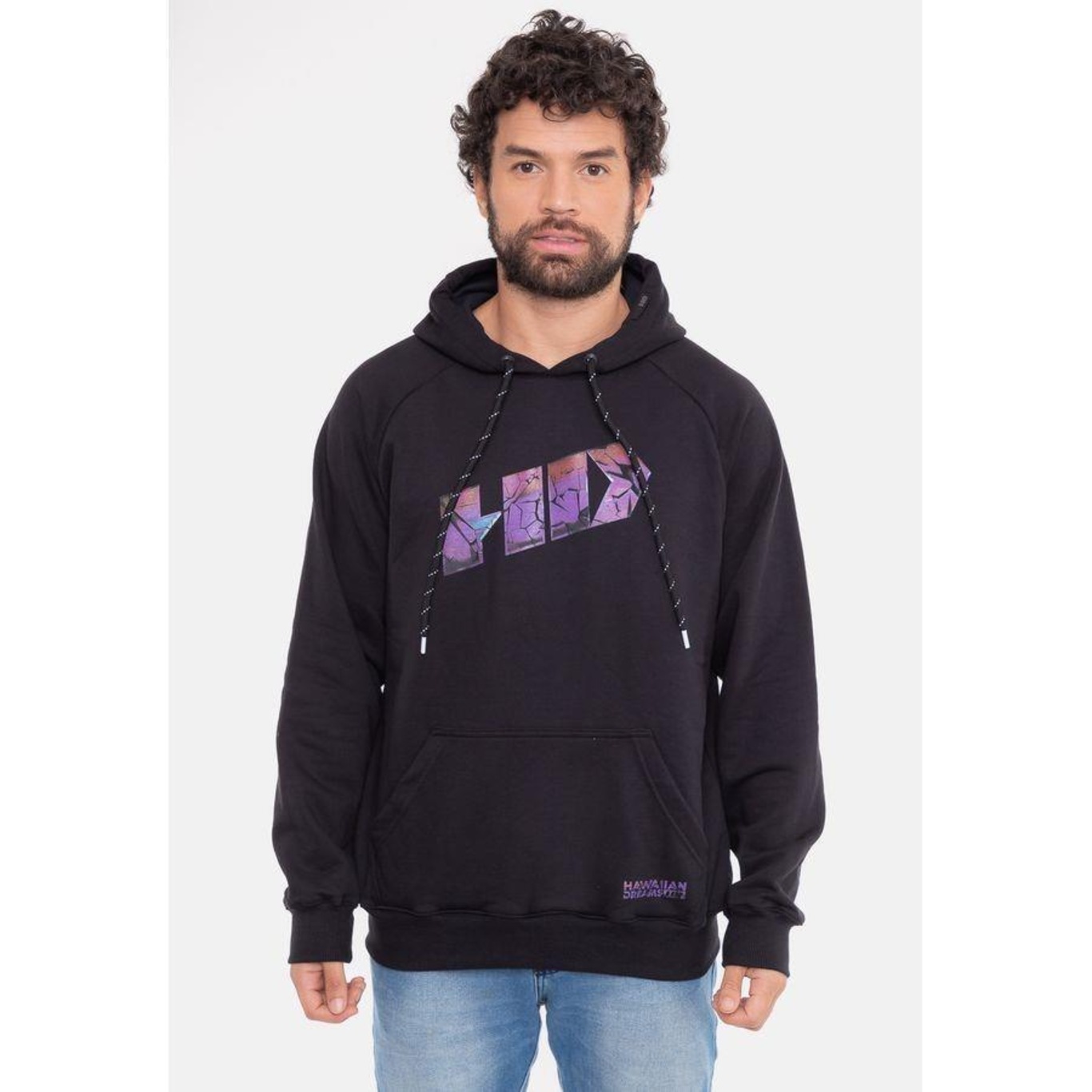 Blusão de Moletom com Capuz HD Fechado Raglan Poland - Masculina - Foto 2