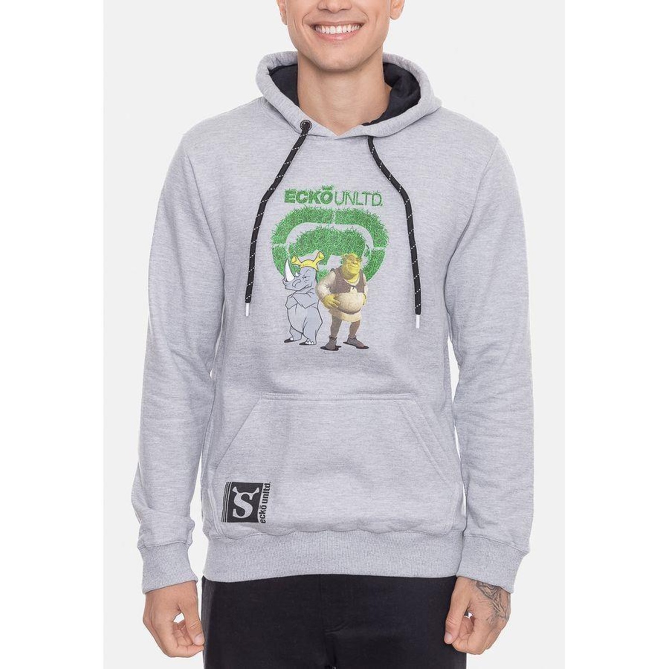 Blusão de Moletom com Capuz Ecko Orelha Shrek - Masculino - Foto 2