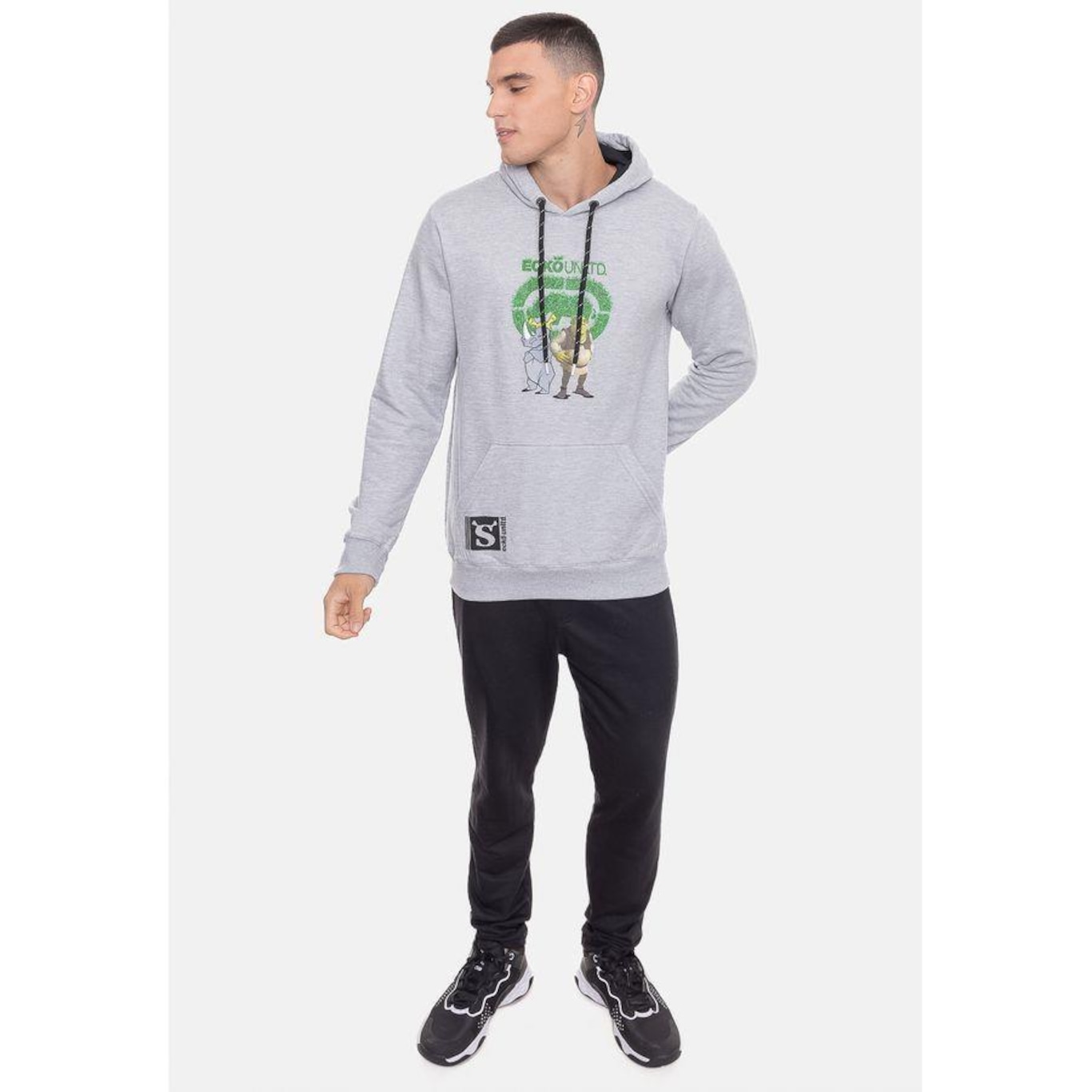 Blusão de Moletom com Capuz Ecko Orelha Shrek - Masculino - Foto 5