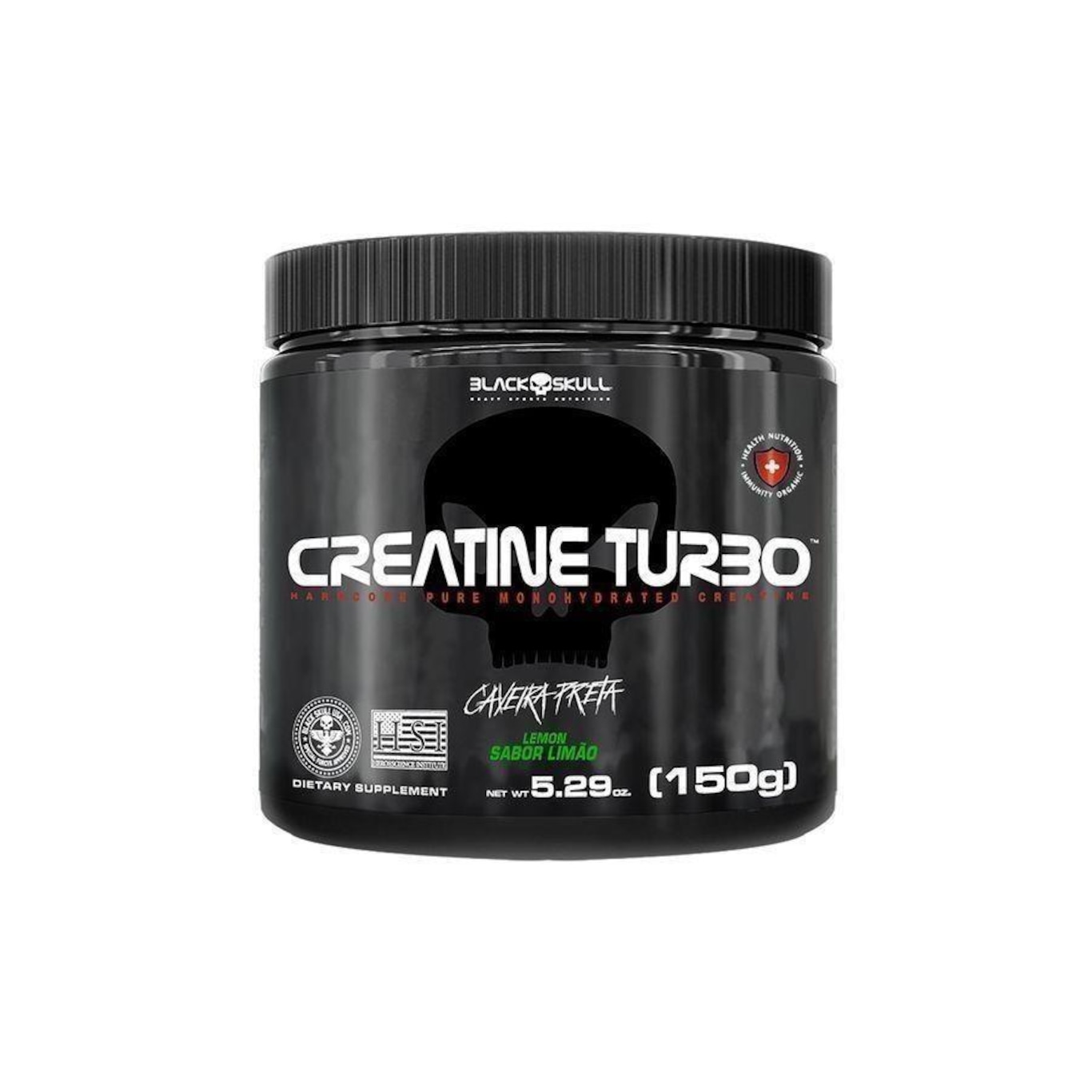 Creatina Turbo Caveira Preta - 150g - Foto 1