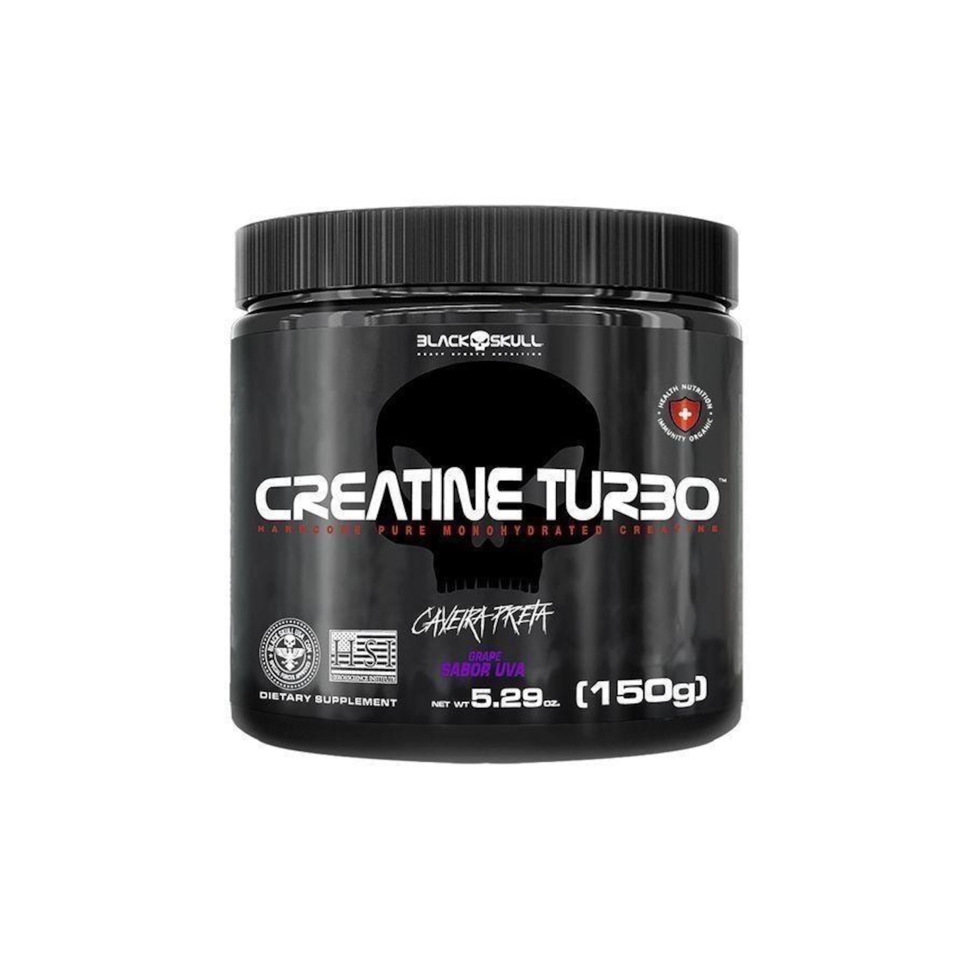 Creatina Turbo Caveira Preta - 150g - Foto 1