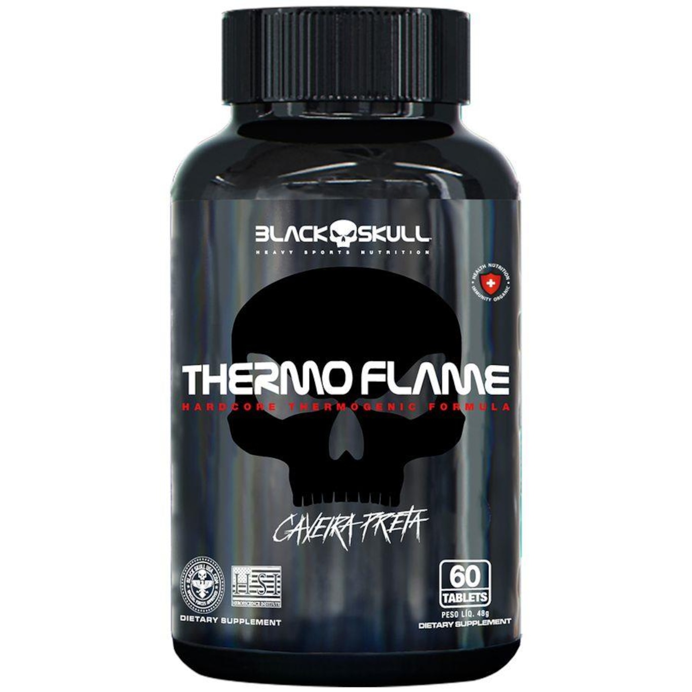 Termogênico Black Skull Thermo Flame - 60 Tabletes - Foto 1