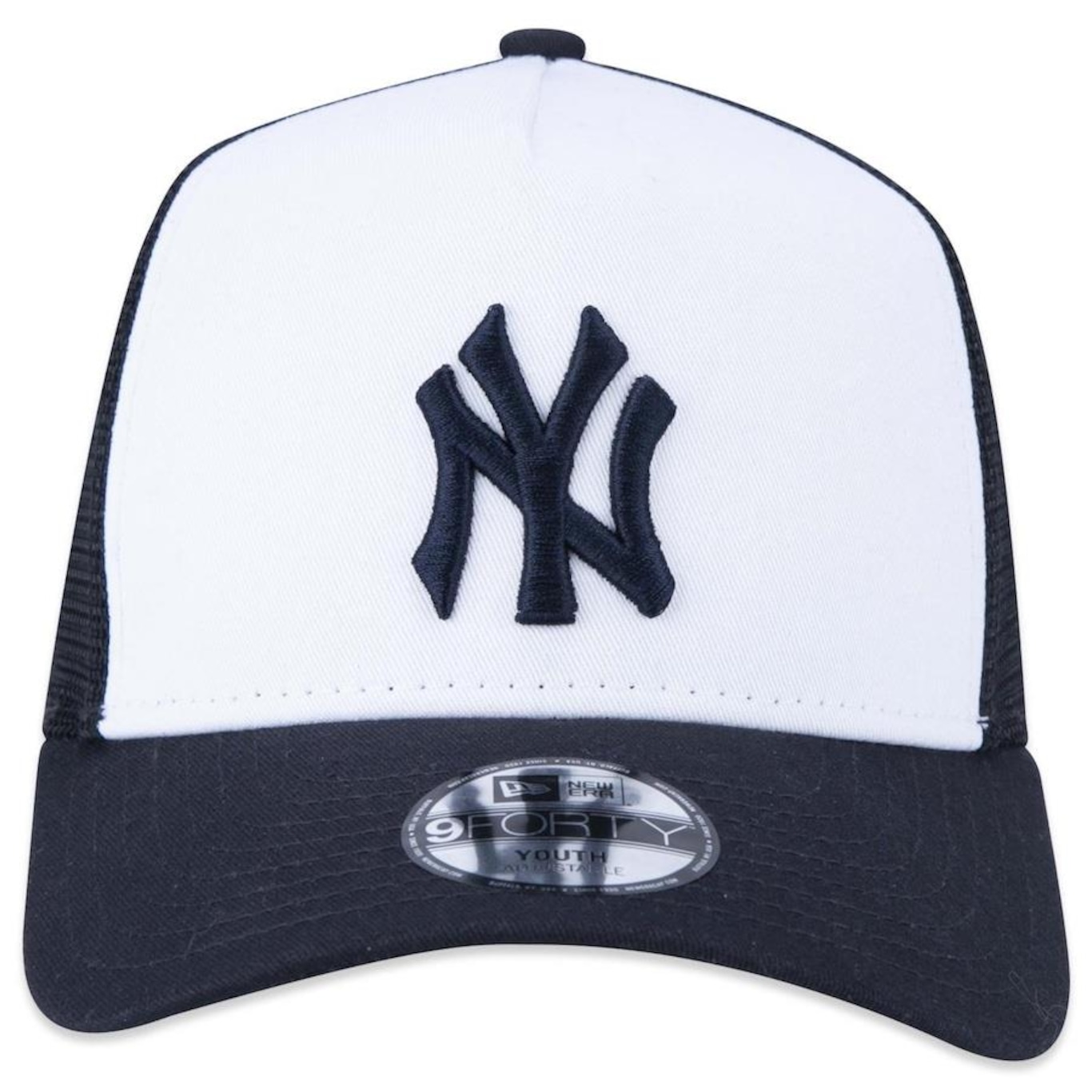 Boné Aba Curva New Era 9Forty A-Frame Trucker Mlb New York Yankees - Snapback - Infantil - Foto 1