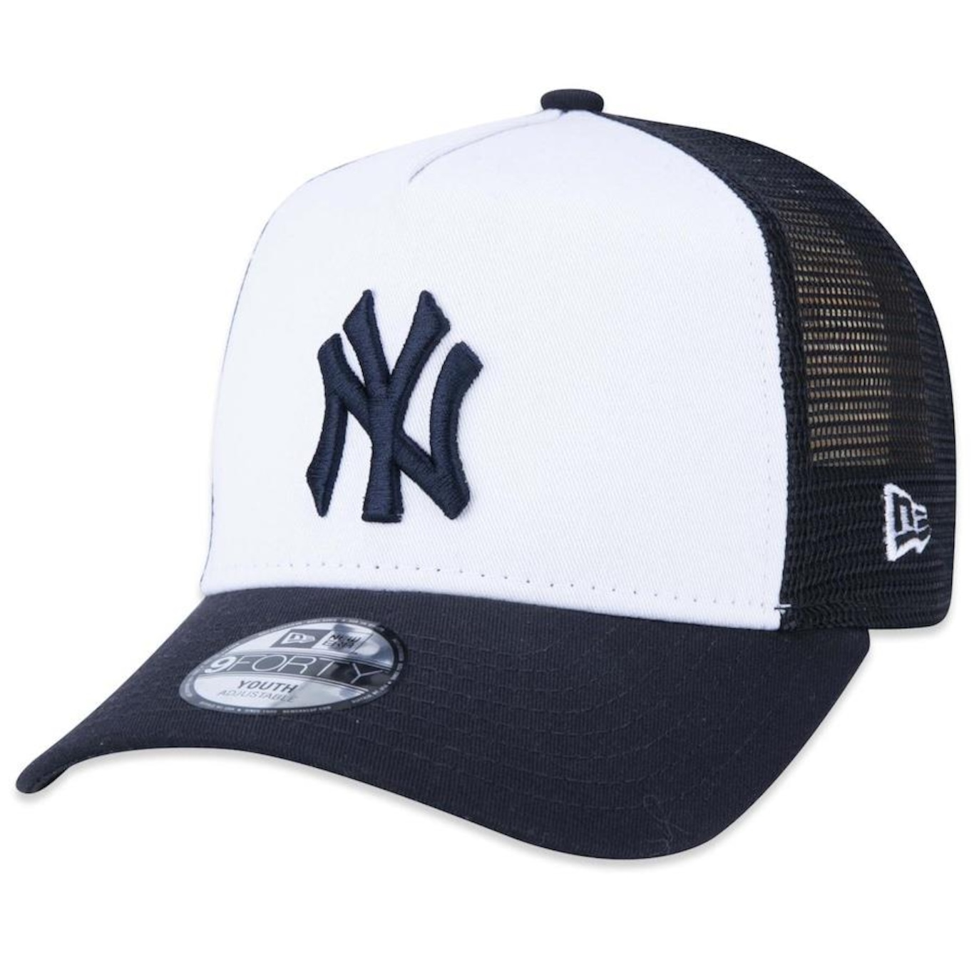 Boné Aba Curva New Era 9Forty A-Frame Trucker Mlb New York Yankees - Snapback - Infantil - Foto 3