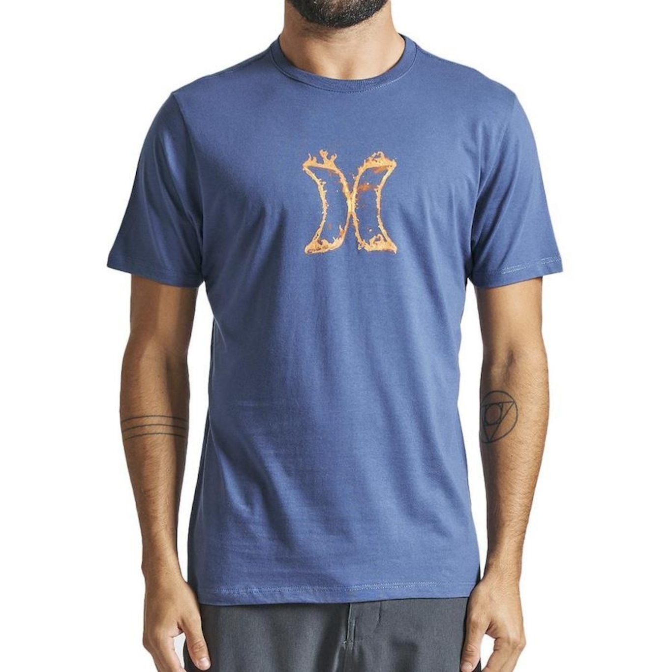 Camiseta Hurley Icon Fire Sm24 - Masculina - Foto 1