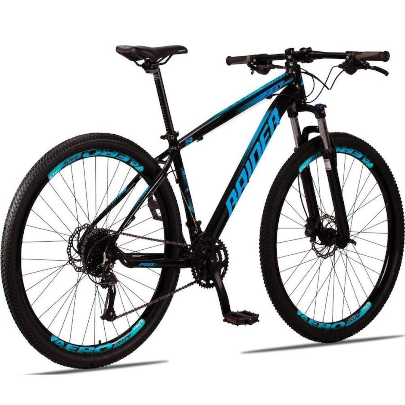 Bicicleta 29 Raider Z3X Pro - Freio Hidráulico Suspensão com Trava - Câmbio Traseiro Shimano Altus - 27V - Adulto - Foto 3