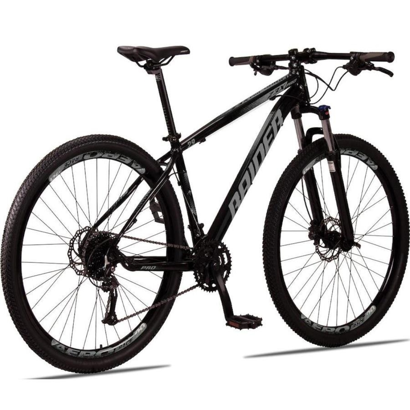 Bicicleta 29 Raider Z3X Pro - Freio Hidráulico Suspensão com Trava - Câmbio Traseiro Shimano Altus - 27V - Adulto - Foto 4