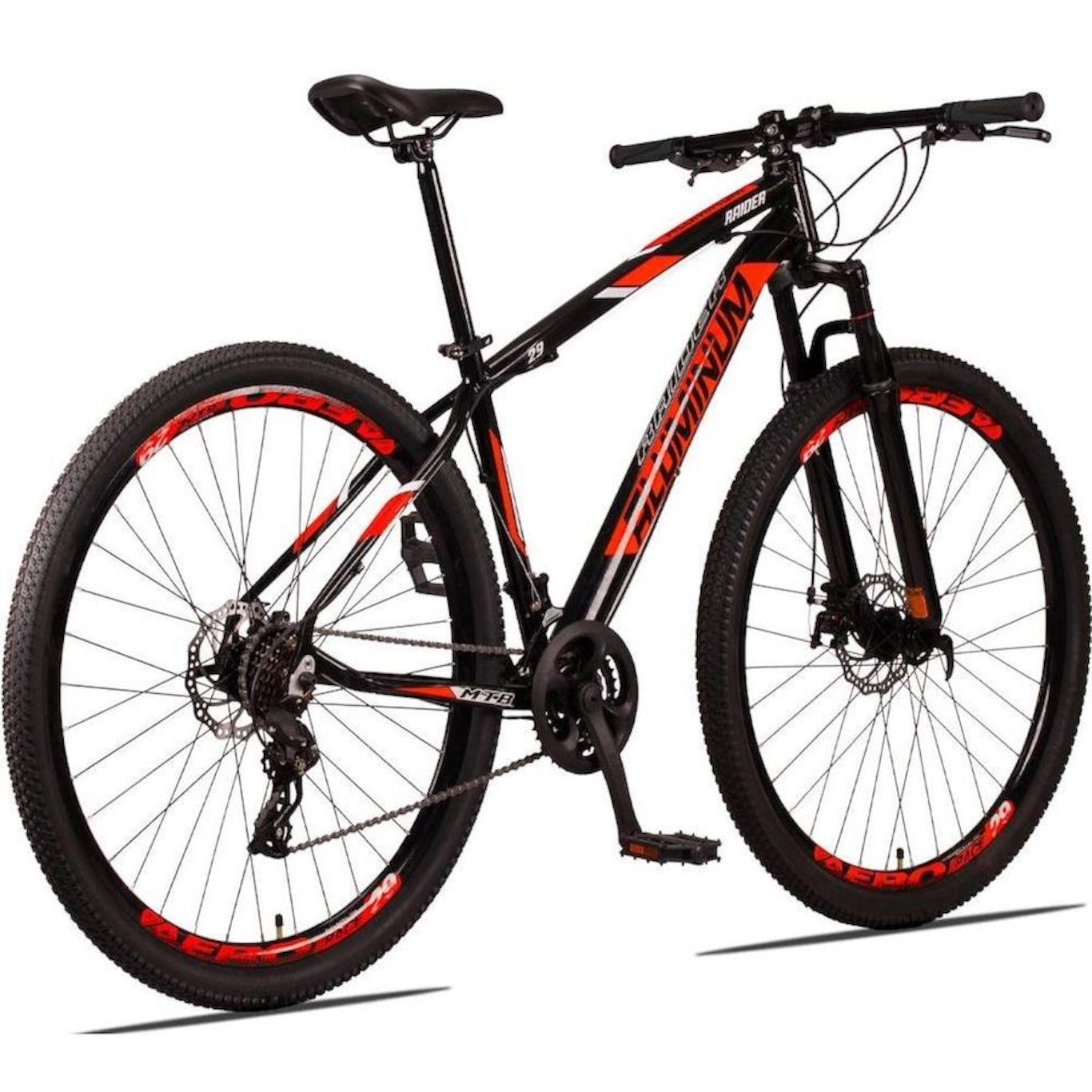 Bicicleta Aluminum Raider Aro 29 - Freio a Disco - Index - 24V - Adulto - Foto 5