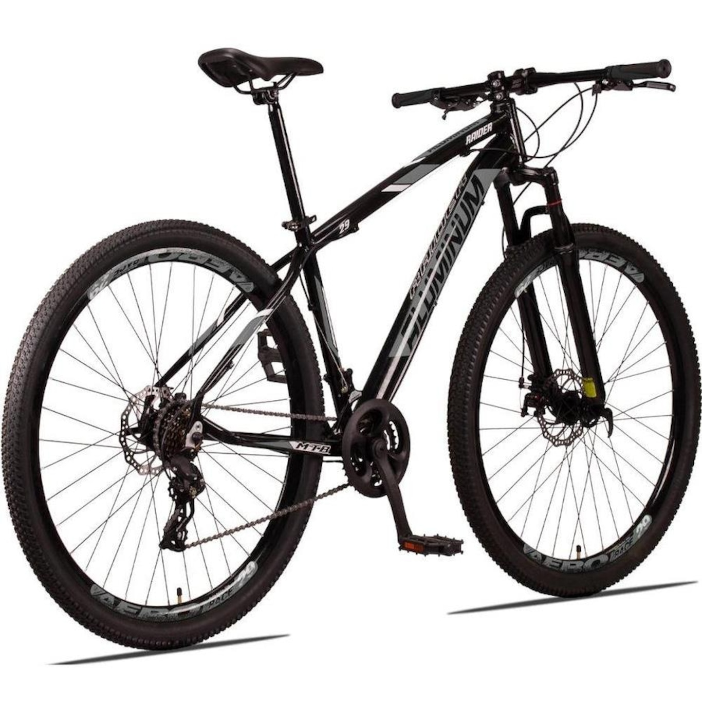 Bicicleta Aluminum Raider Aro 29 - Freio a Disco - Index - 24V - Adulto - Foto 4