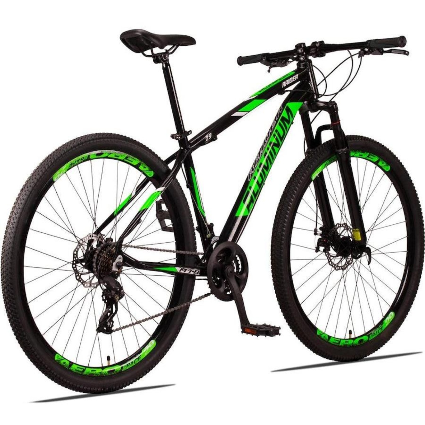 Bicicleta Aluminum Raider Aro 29 - Freio a Disco - Index - 24V - Adulto - Foto 5