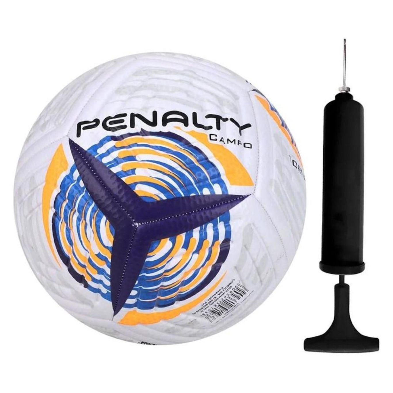 Kit Bola de Futebol de Campo Penalty Tornado Xxii + Bomba de Ar - Foto 3