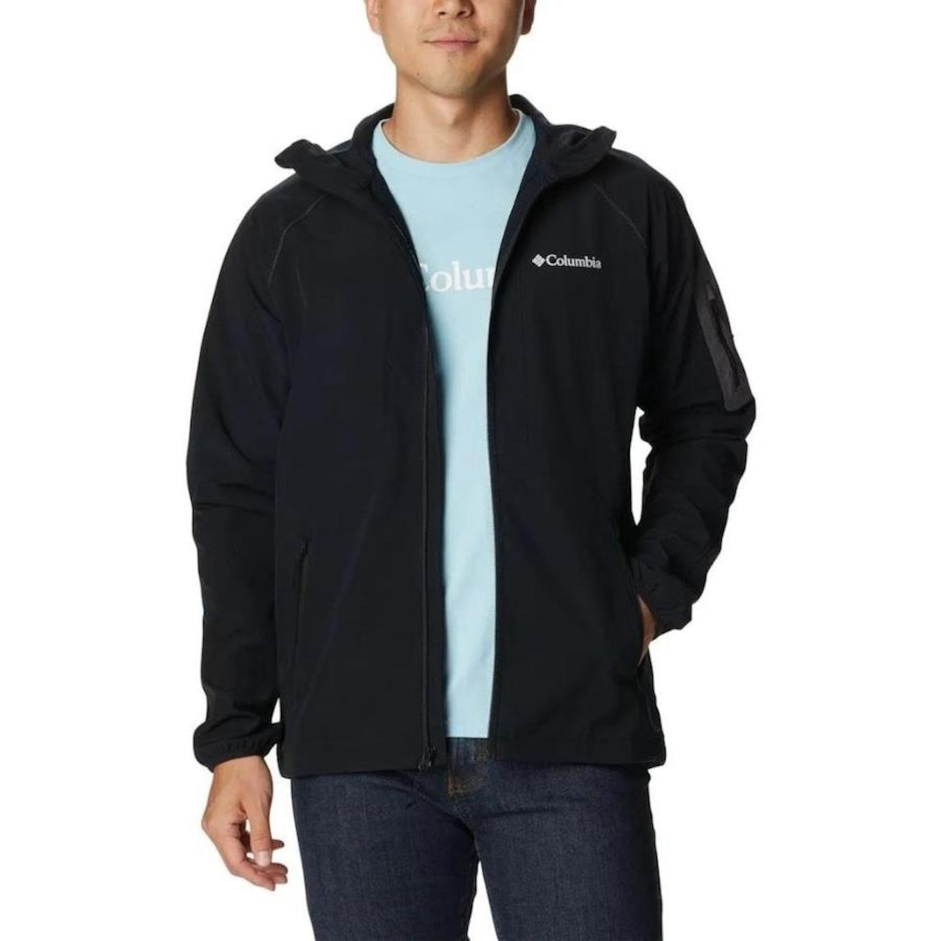 Jaqueta com Capuz Columbia Tall Heights Hooded Softshell - Masculina - Foto 1