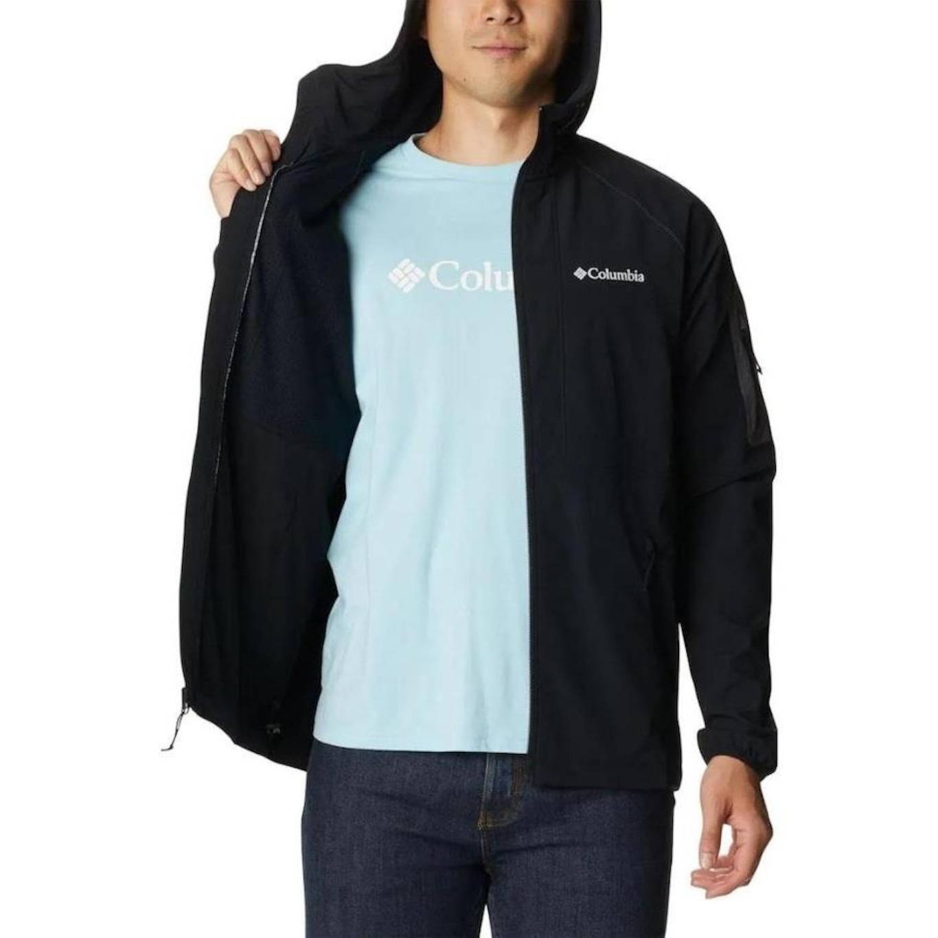 Jaqueta com Capuz Columbia Tall Heights Hooded Softshell - Masculina - Foto 3