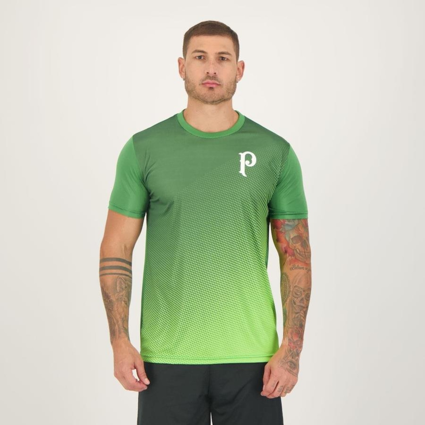 Camiseta do Palmeiras Futfanatics Dots Escudo - Masculina - Foto 1