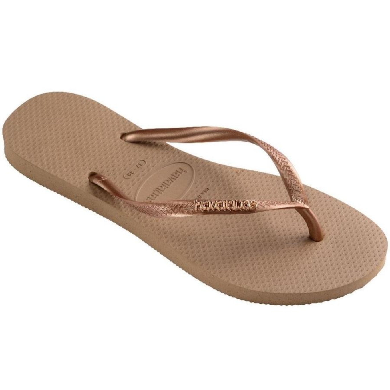 Chinelo Havaianas 41198753581 Slim Logo Metallic Infantil - Foto 2